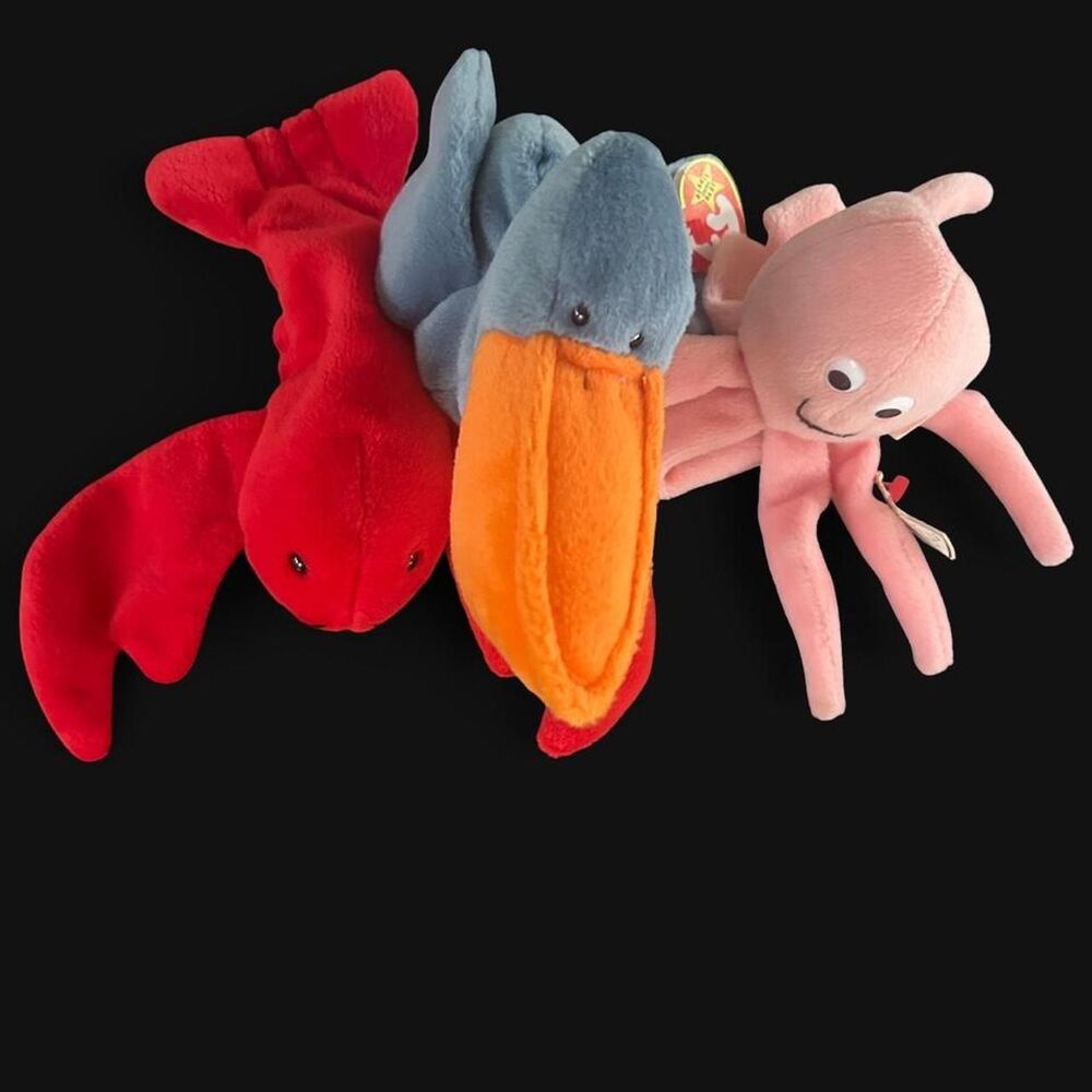 Ocean Friends Set of 3 Nostalgic Beanie Babies